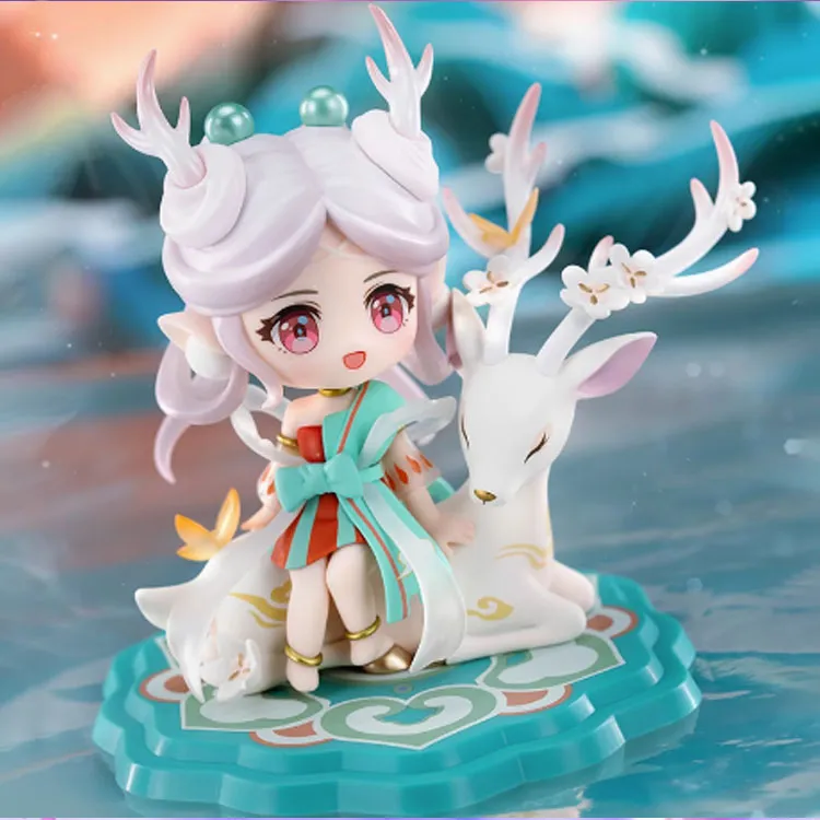 HONOR OF KINGS Encounter With The Divine Deer Yao Anime Trendy Hobby Model Merch Toy Ornament Chibi Figures-2