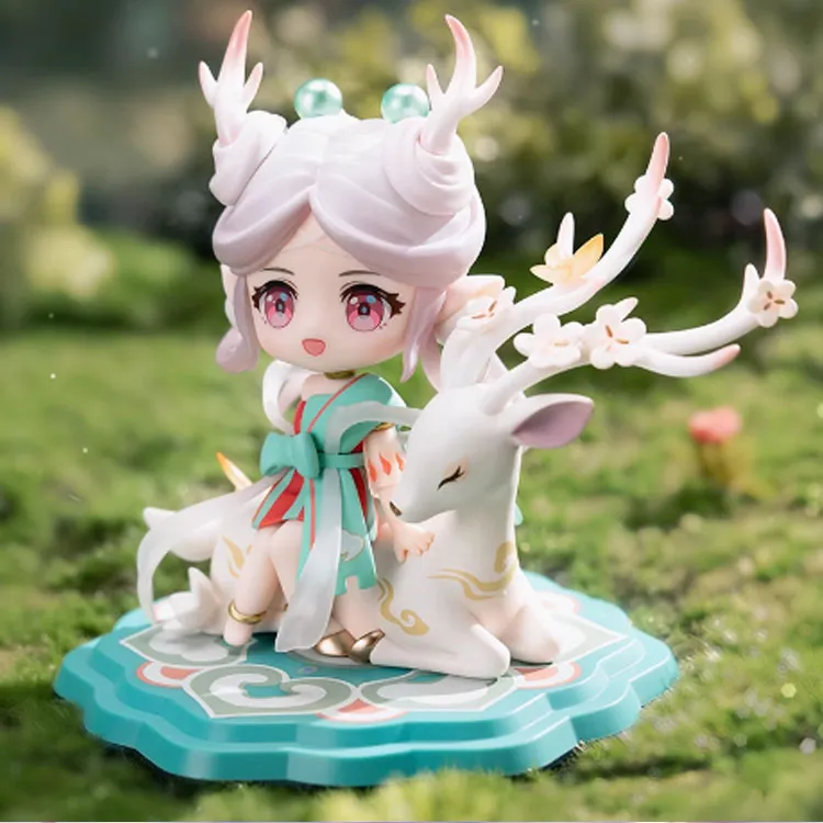 HONOR OF KINGS Encounter With The Divine Deer Yao Anime Trendy Hobby Model Merch Toy Ornament Chibi Figures-3