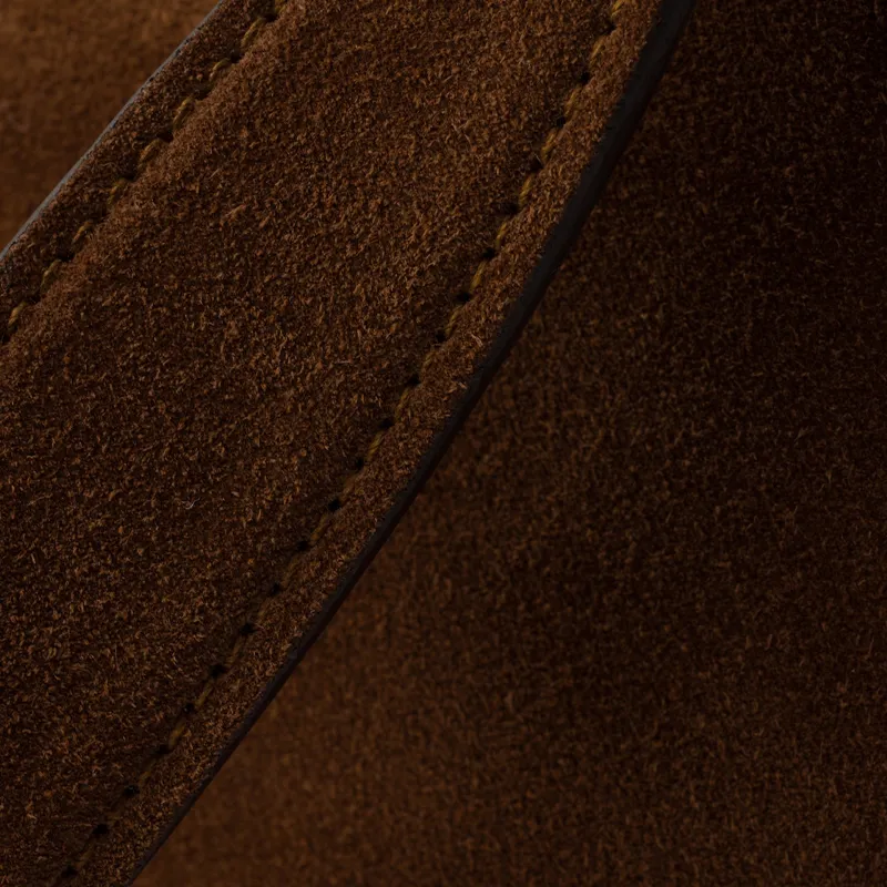 PRADA Suede Leather Handbag, Shoulder Bag Medium Size Women's Cocoa Brown-4