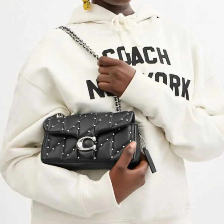 COACH Pillow Sheepskin Crossbody Bag Shoulder Bag Small Size Women's Black-7