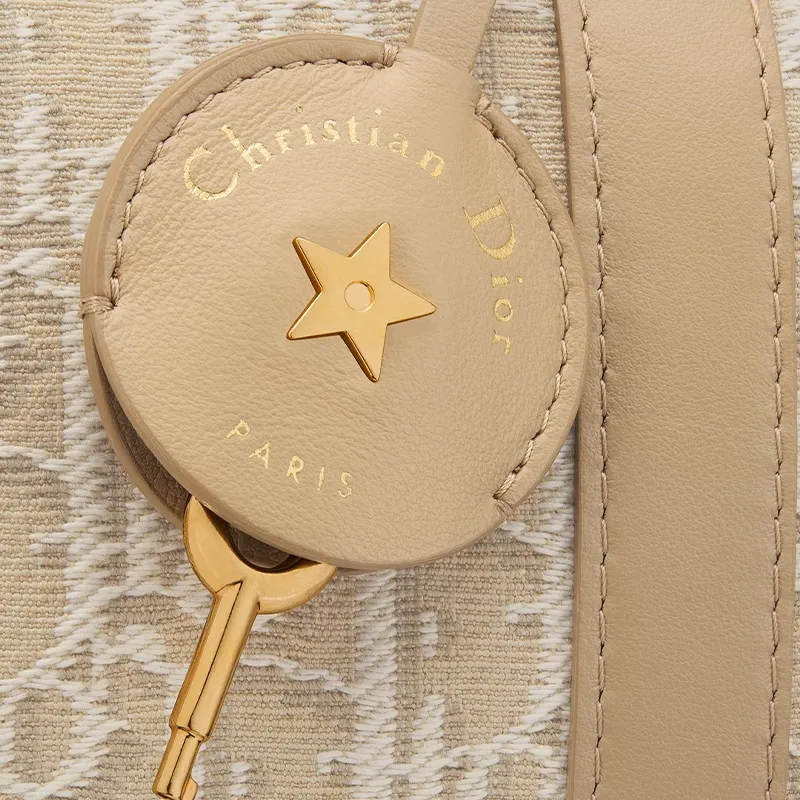 DIOR Groove Cotton Shoulder Bag Crossbody Bag Handbag Women's Natural-5