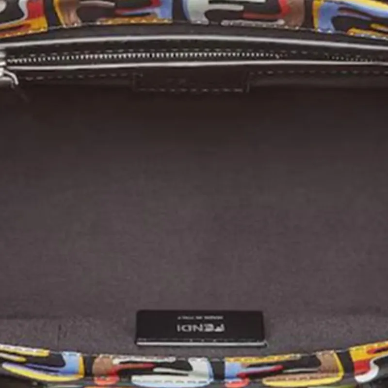 FENDI FF Polyamide Tote Bag Shopping Bag Handbag Mini Women's Black & Multicolor-5