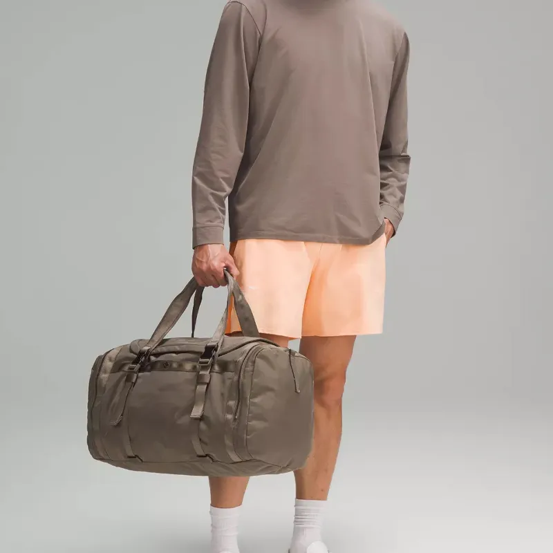 Lululemon Nylon Shoulder Bag Crossbody Bag Handbag Travel Bag Regular Unisex Brown-3