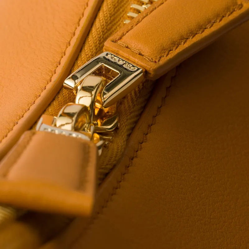 PRADA Calfskin Handbag Women's Amber-5