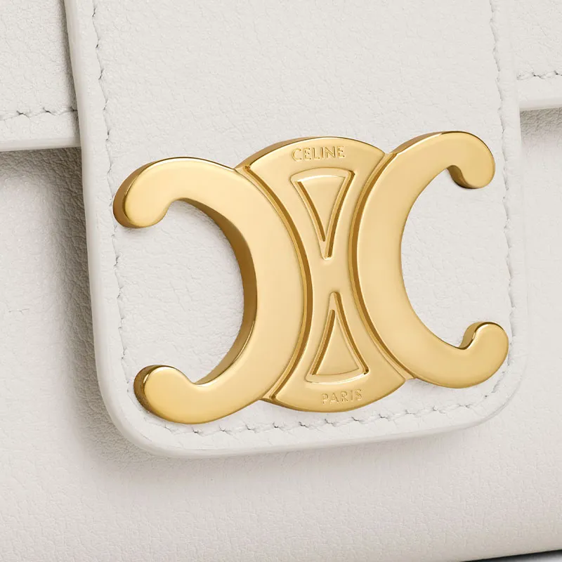 CELINE Victoire Calfskin Crossbody Bag, Shoulder Bag Mini Women's Beige-5