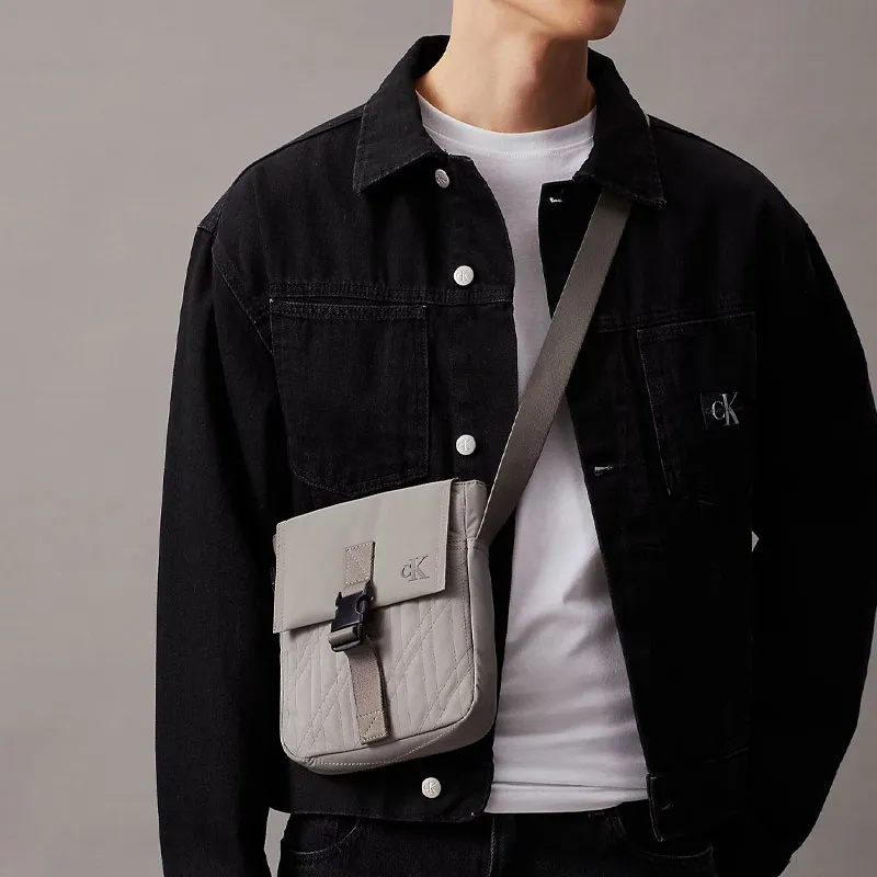 CALVIN KLEIN Polyester Shoulder Bag Crossbody Bag Men's Dried Sage-4