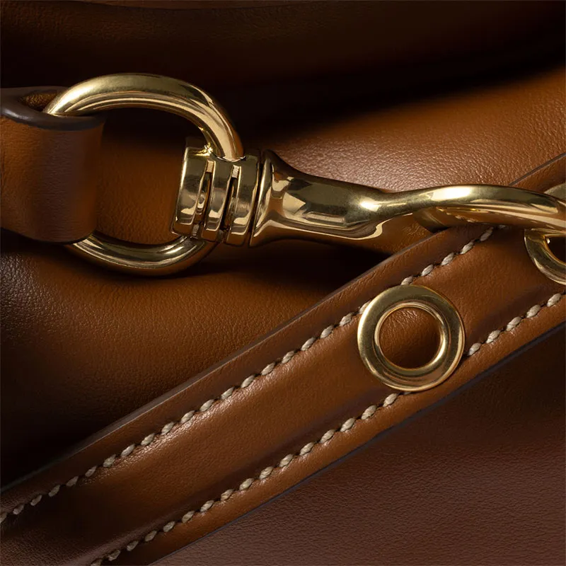 MIU MIU Aventure Calfskin Handbag, Shoulder Bag Women's Brandy-4
