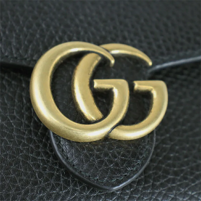 GUCCI GG Marmont Leather Wallet Women's Black-6