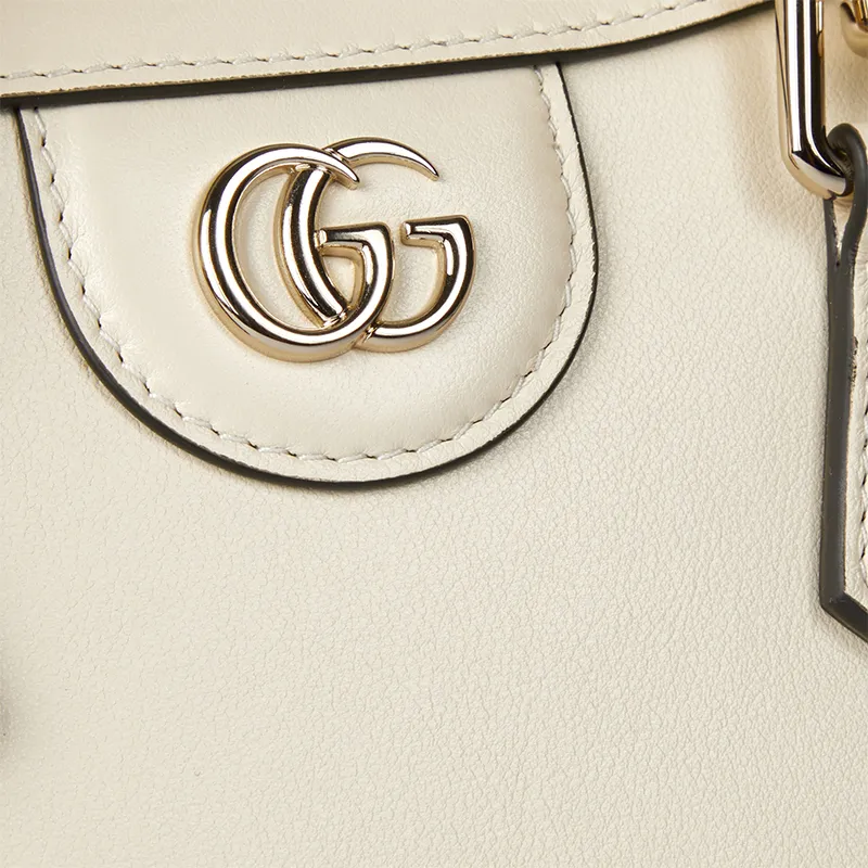 GUCCI Diana Leather Tote Bag Shopping Bag Shoulder Bag Crossbody Bag Handbag Mini Women's Ivory-6