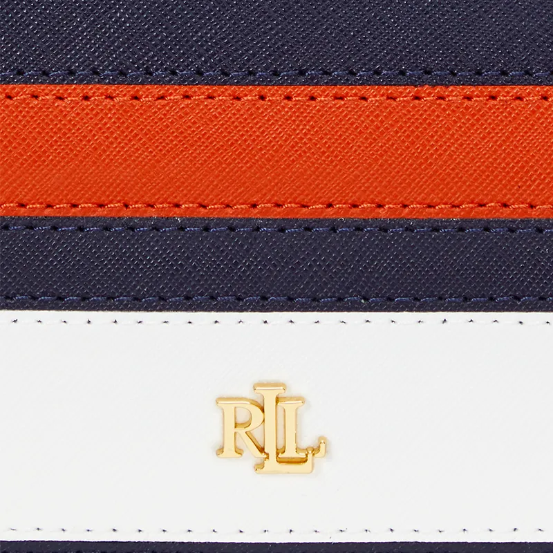Ralph Lauren Cow Leather Portable Crossbody Bag Shoulder Bag Medium Size Women's Blue/White/Red-4