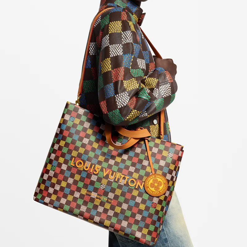 LOUIS VUITTON Shopper Tote Mm Damier Ebene Multicolor-5