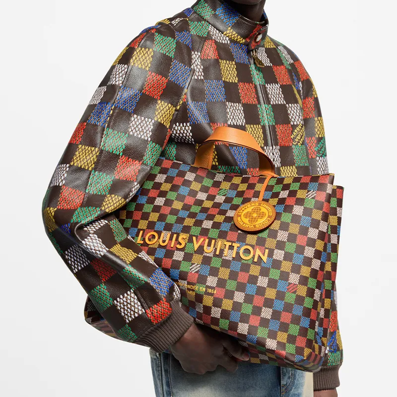 LOUIS VUITTON Shopper Tote Mm Damier Ebene Multicolor-6