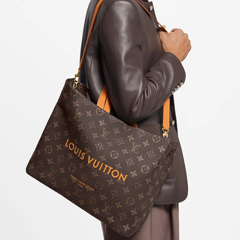 LOUIS VUITTON Shopper Tote Mm Lv Monogram-5
