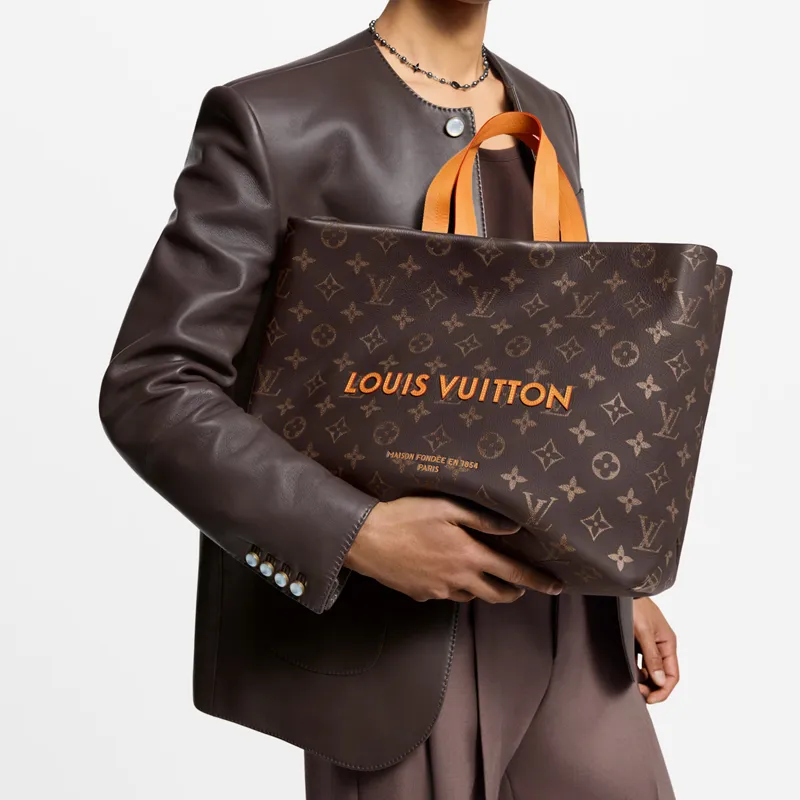 LOUIS VUITTON Shopper Tote Mm Lv Monogram-6