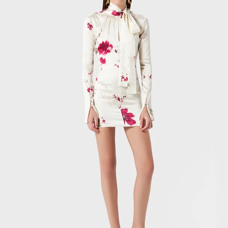 Blumarine FW24 Long-Sleeved Dresses Women's White-4