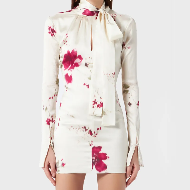 Blumarine FW24 Long-Sleeved Dresses Women's White-3