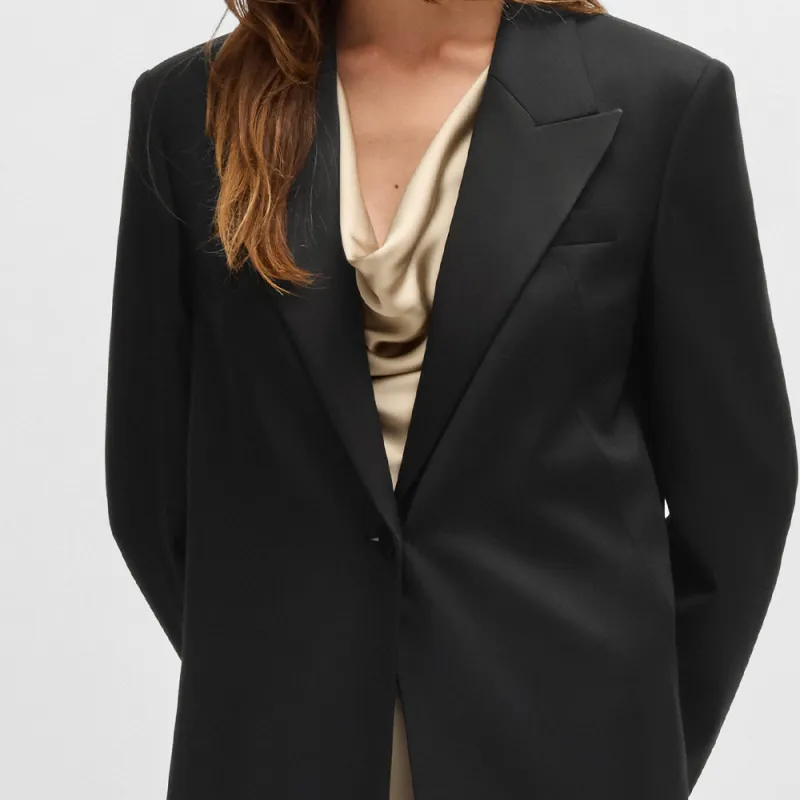 HUGO BOSS FW24 Coats Women's Black-5