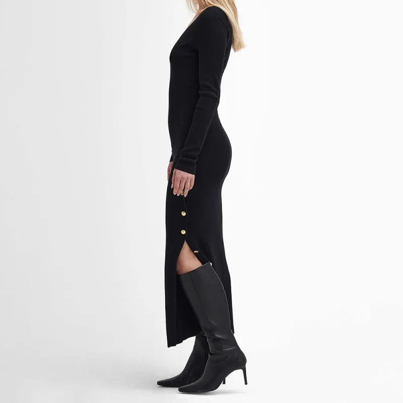 BARBOUR FW24 Long-Sleeved Dresses Women's Black-3