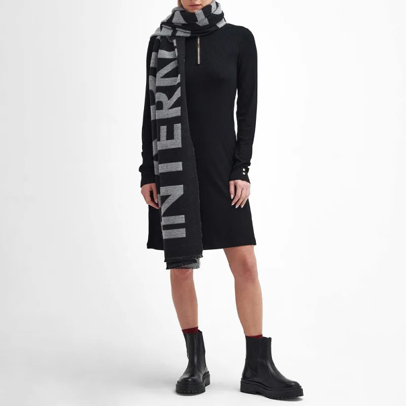 BARBOUR FW24 B.Intl Hailey Long-Sleeved Dresses Women's Black-4