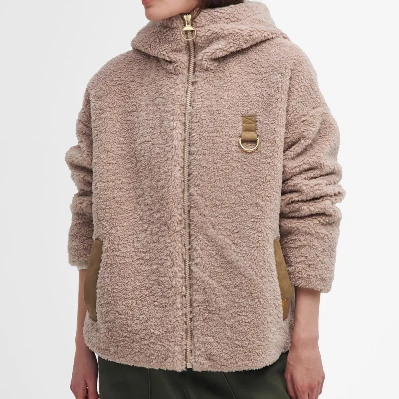 BARBOUR FW24 Amber Fleece Puffer Jacket Women's Beige-1