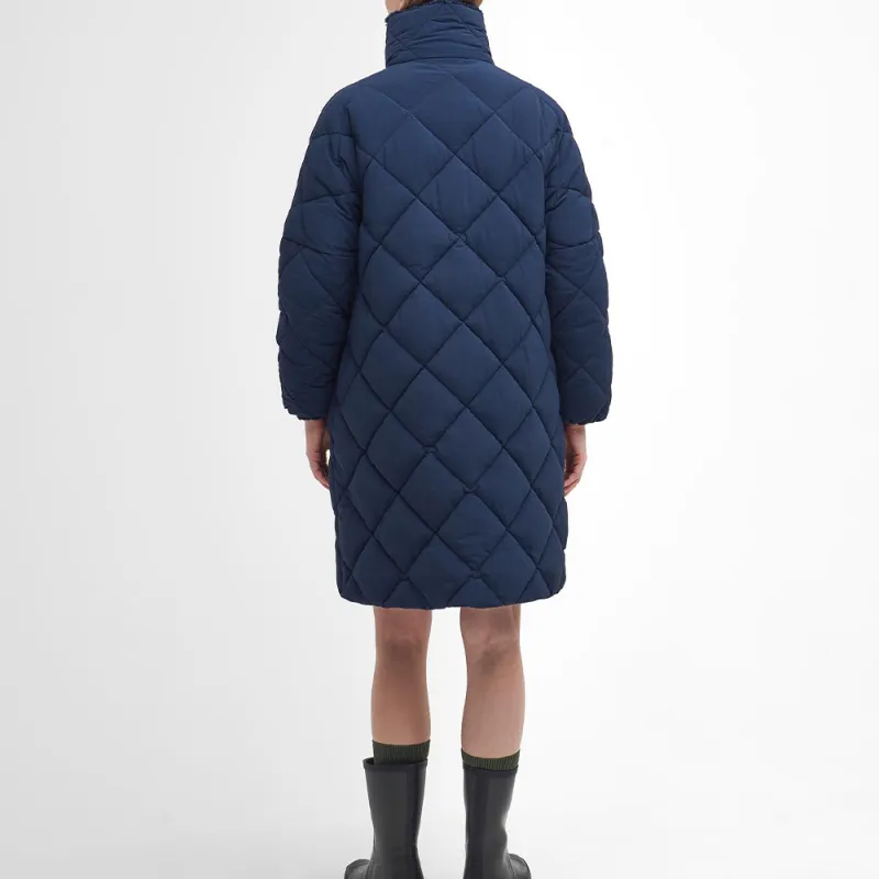 BARBOUR FW24 Bearnie Longline Puffer Jacket Women's Navy-2