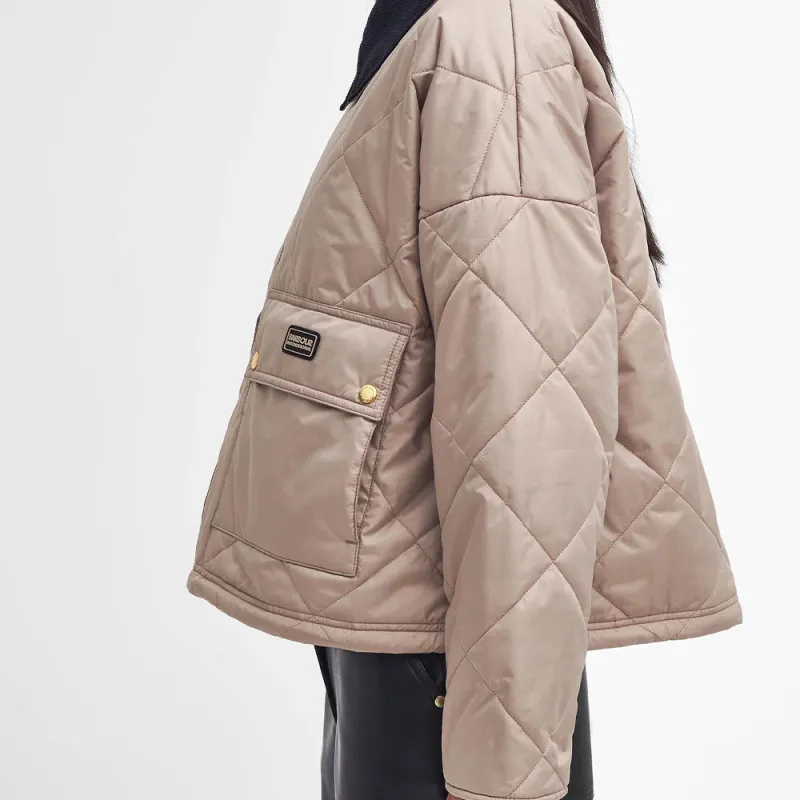 BARBOUR FW24 Laia Puffer Jacket Women's Beige-3