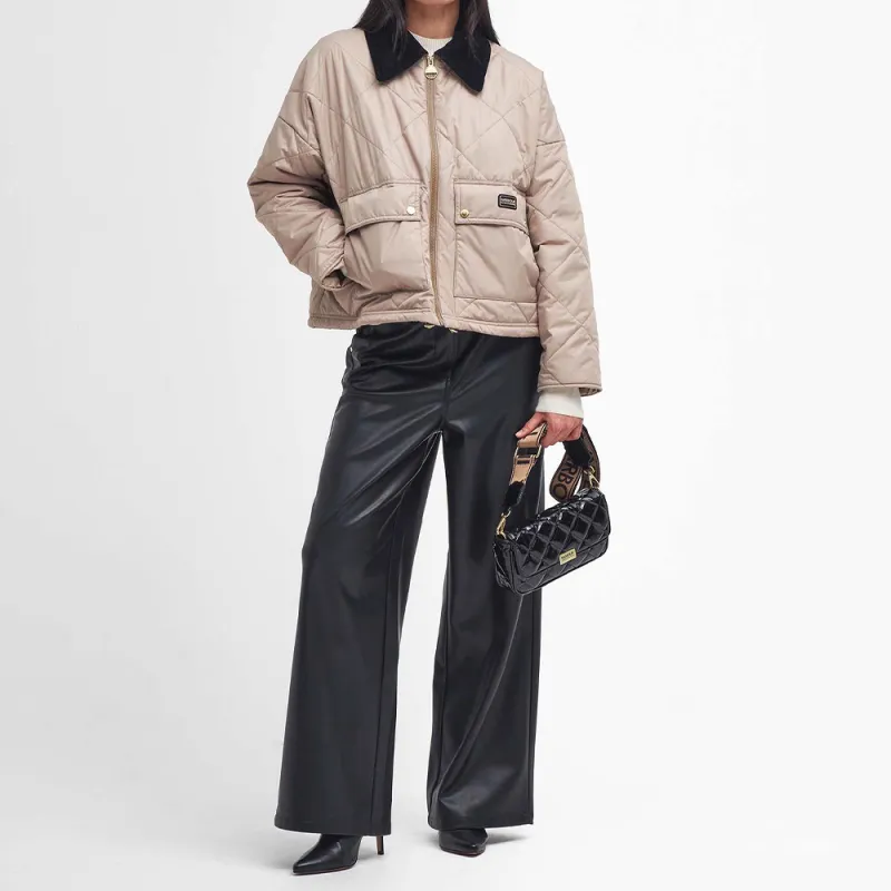 BARBOUR FW24 Laia Puffer Jacket Women's Beige-5