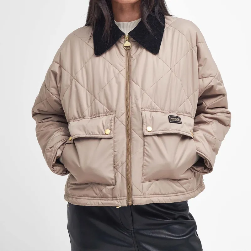 BARBOUR FW24 Laia Puffer Jacket Women's Beige-1