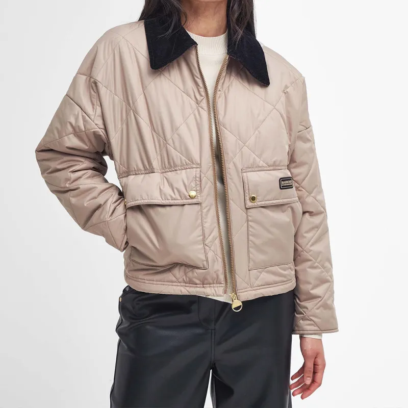 BARBOUR FW24 Laia Puffer Jacket Women's Beige-4