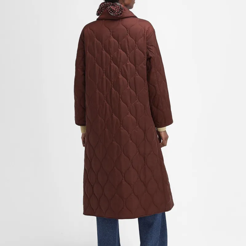 BARBOUR Puffer Jacket Women's Red Brown-2