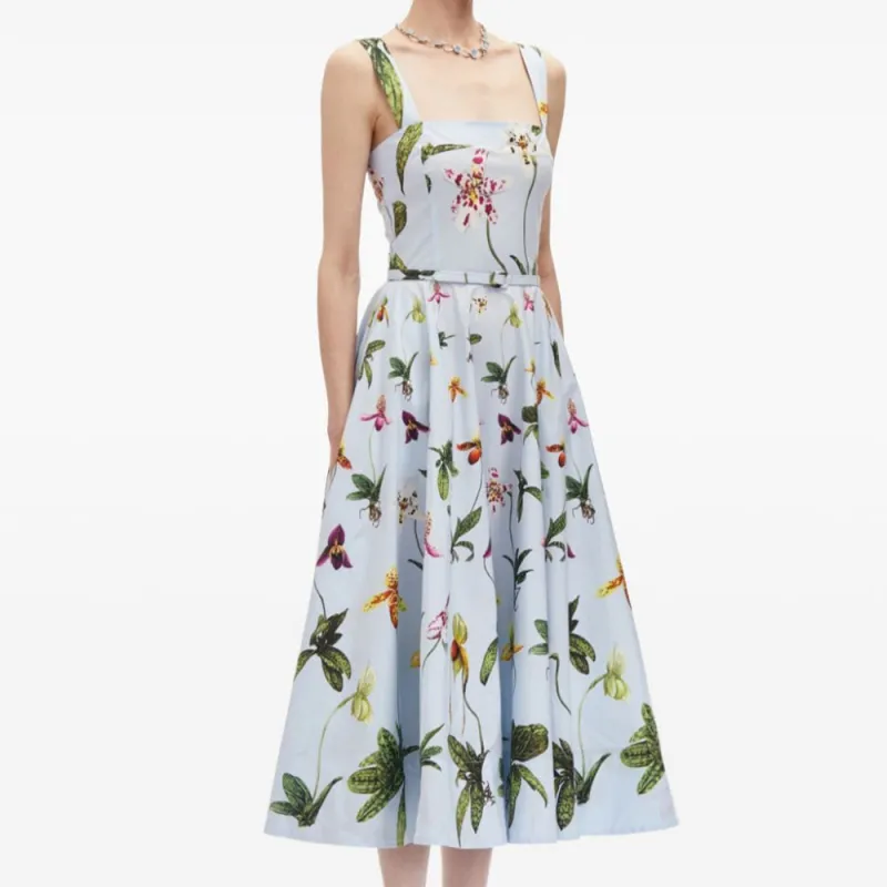 Oscar De La Renta Orchid Poplin Tank Dress-2
