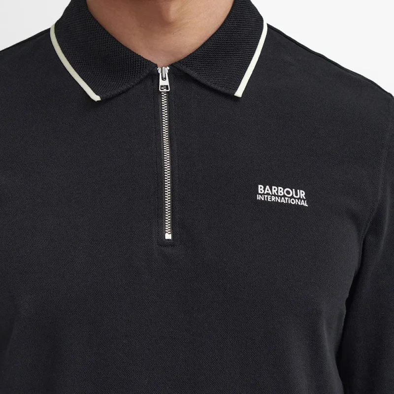 BARBOUR FW24 Polo Shirt Men's Black-4