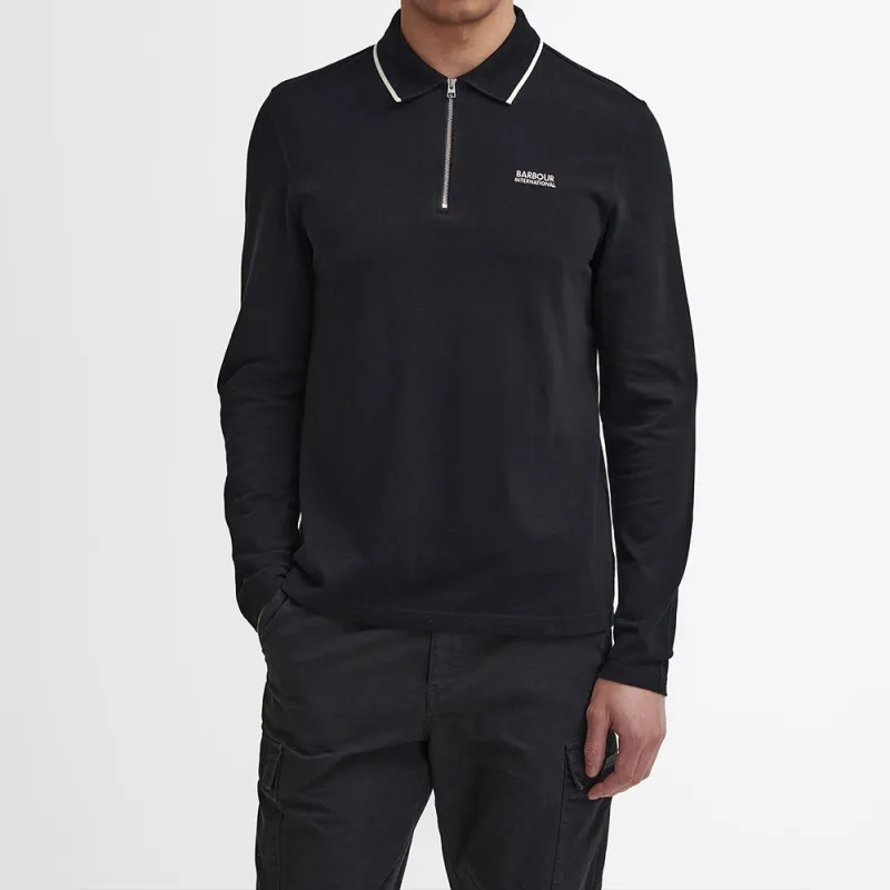 BARBOUR FW24 Polo Shirt Men's Black-1