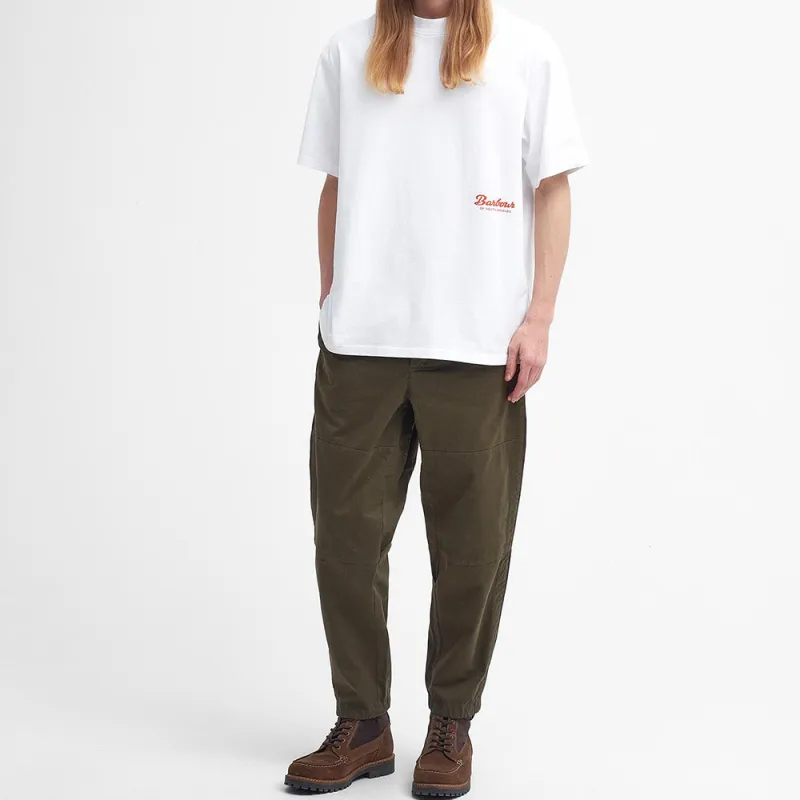 BARBOUR FW24 Oakmoor Jeans Men's Green-1