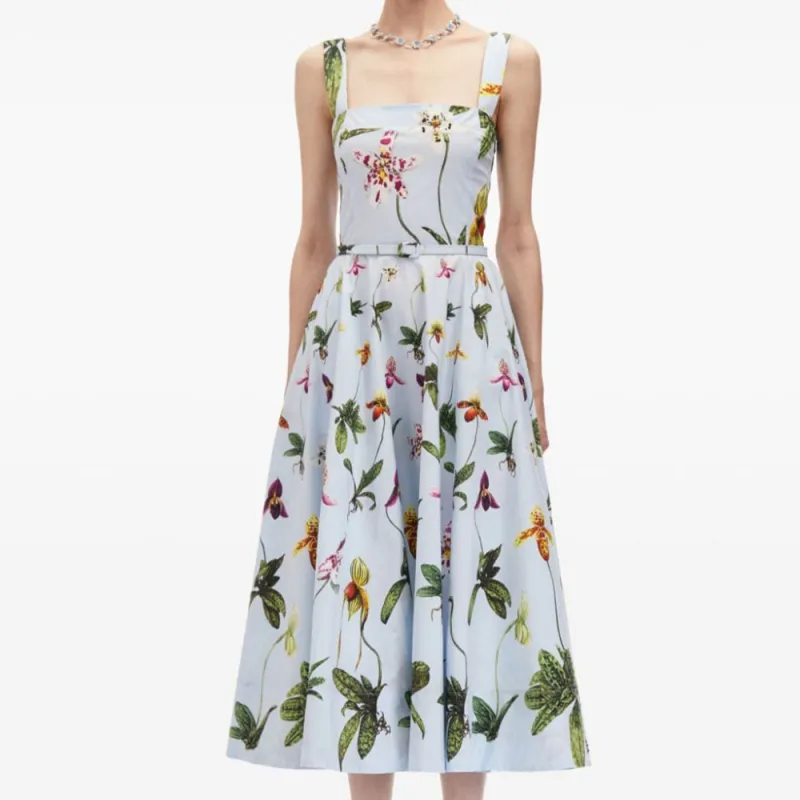Oscar De La Renta Orchid Poplin Tank Dress-1