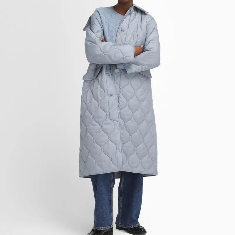 BARBOUR Puffer Jacket Women's Ice Blue-1