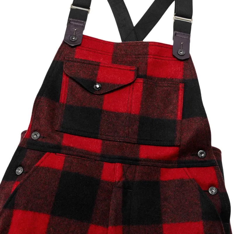 Filson FW24 Mackinaw Overalls Men's Red Black-3