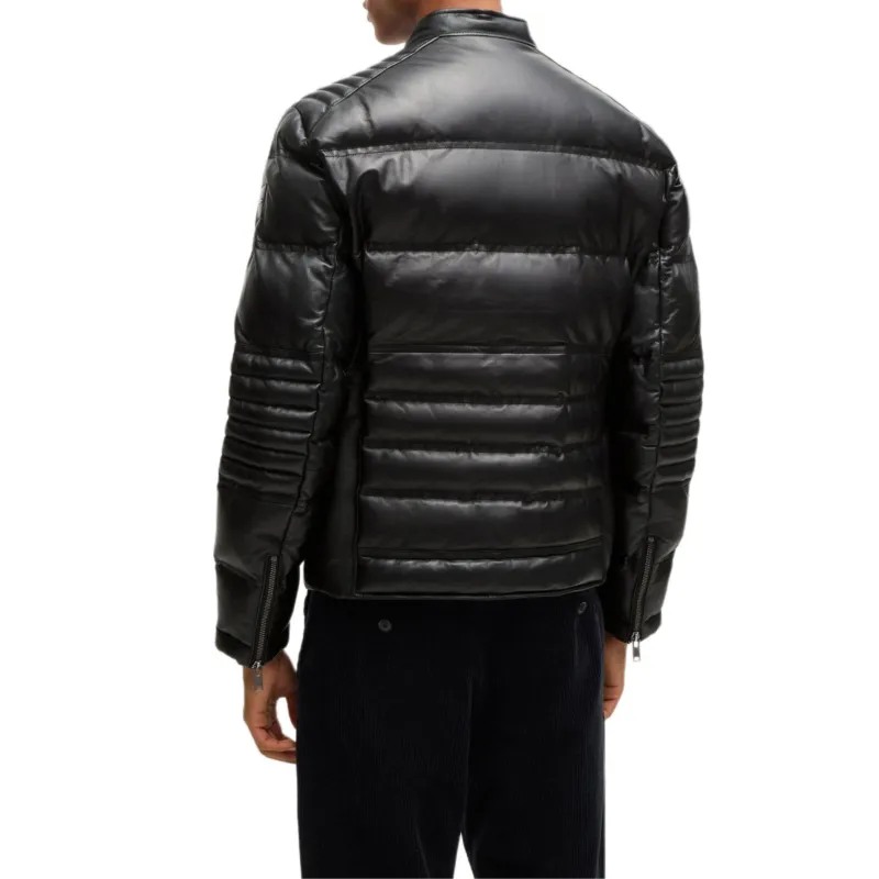 HUGO BOSS FW24 Leather Jacket Men's Black-2