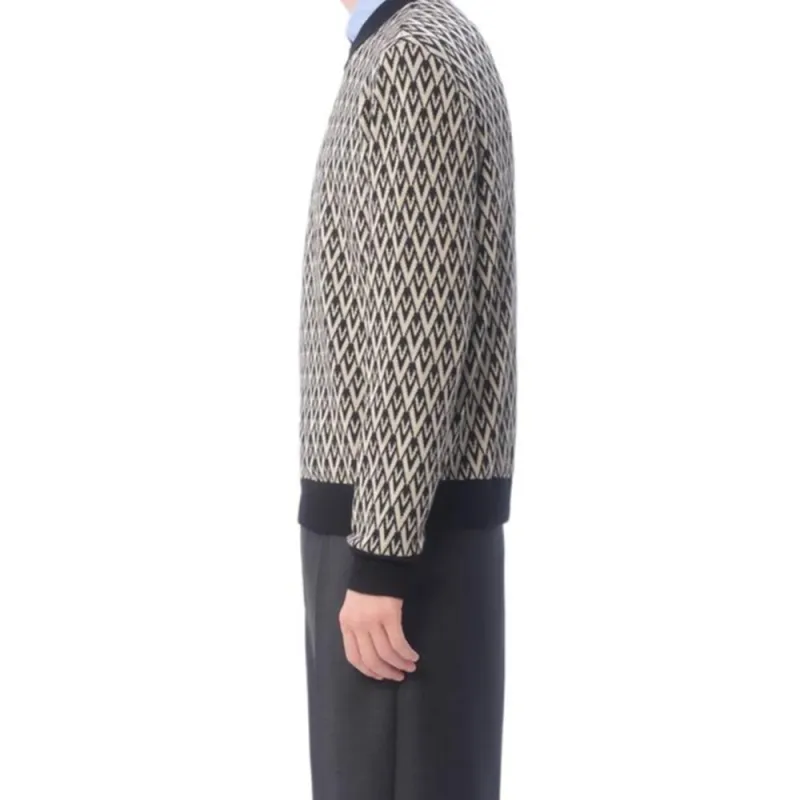 Valentino Toute La V Jacquard Crewneck Jumper-3