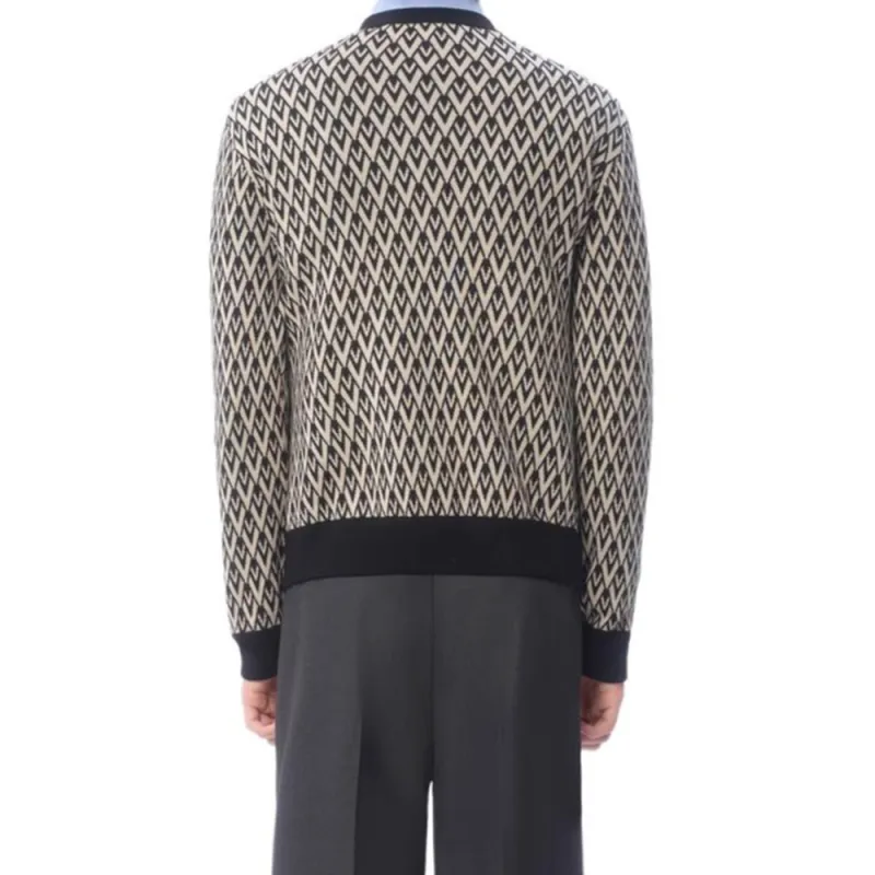 Valentino Toute La V Jacquard Crewneck Jumper-2