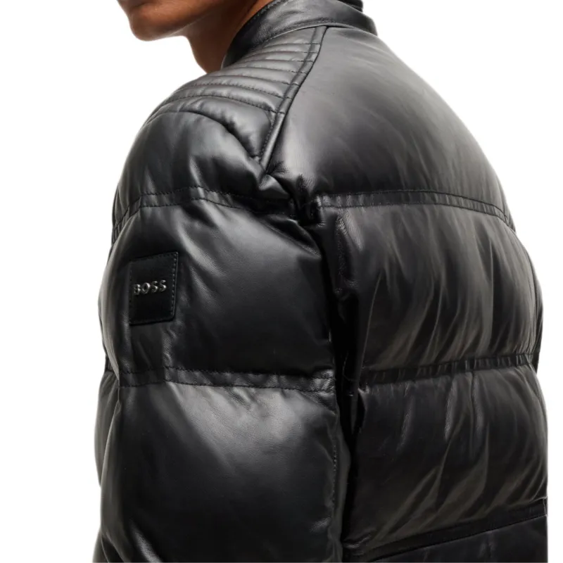 HUGO BOSS FW24 Leather Jacket Men's Black-5