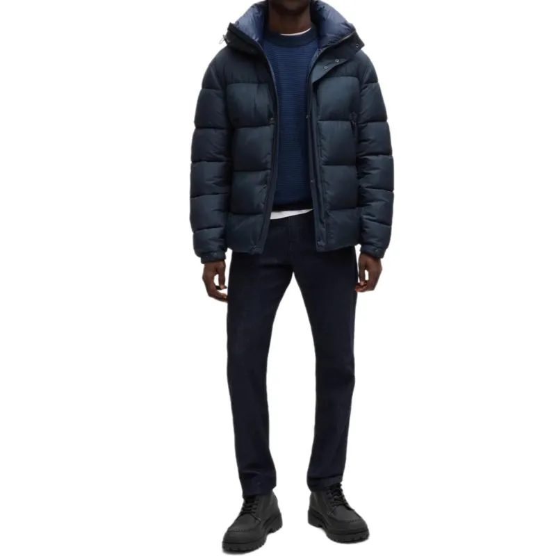 HUGO BOSS FW24 Puffer Jacket Men's Navy Blue-4