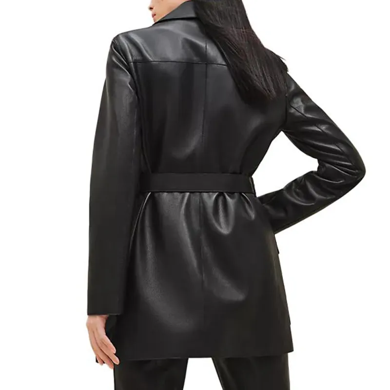 HERMES FW24 Leather Jacket Women's Black-2