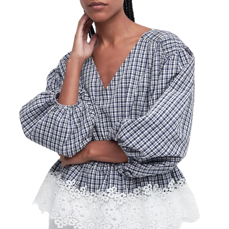 BARBOUR FW24 Shirt Women's Navy Plaid-3
