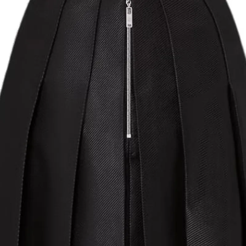 LOUIS VUITTON Asymmetrical Box Pleat Twill Skirt-2