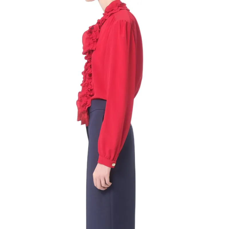 Valentino Bow Detailed Long Sleeved Shirt-3