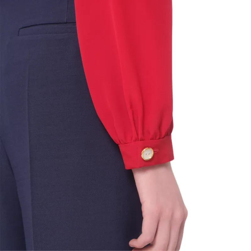 Valentino Bow Detailed Long Sleeved Shirt-6