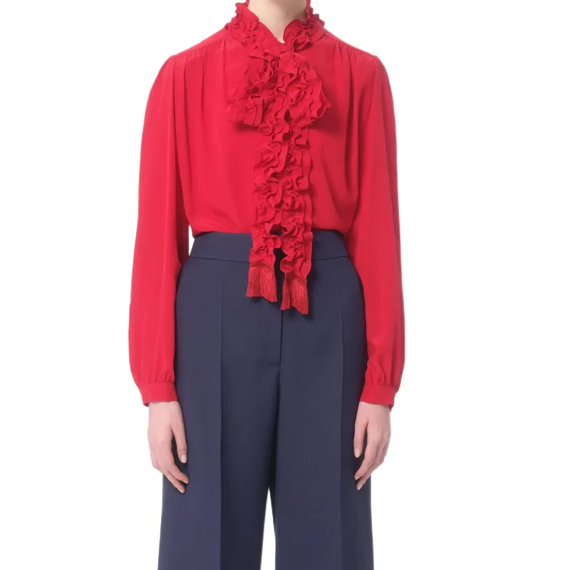 Valentino Bow Detailed Long Sleeved Shirt-1