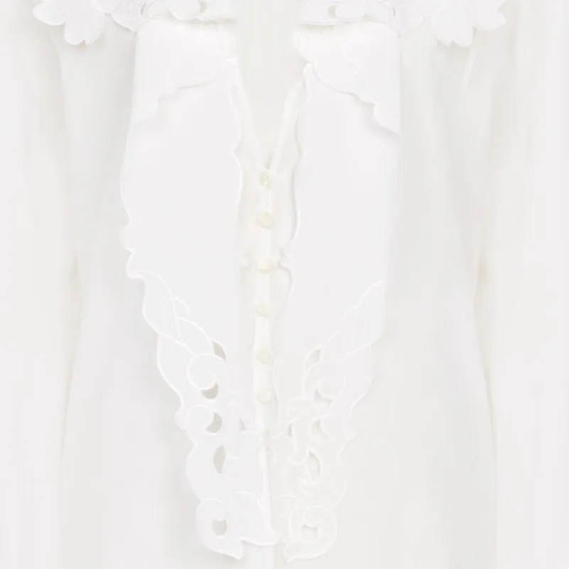 Chloé Embroidered Lavallière Shirt-4