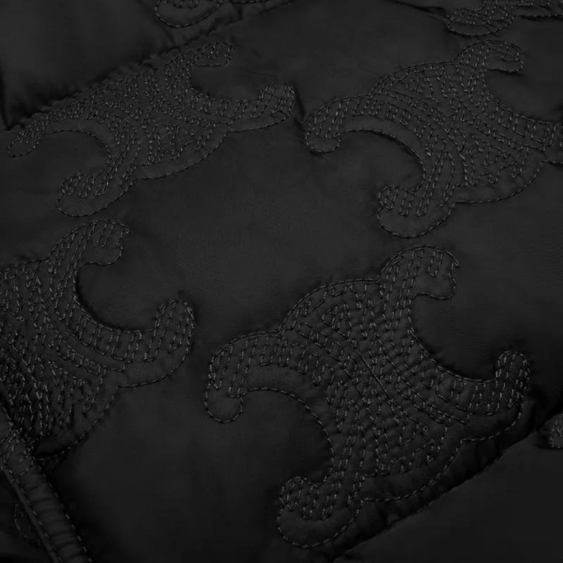 CELINE Long Triomphe Down Jacket In Lightweight Nylon-2
